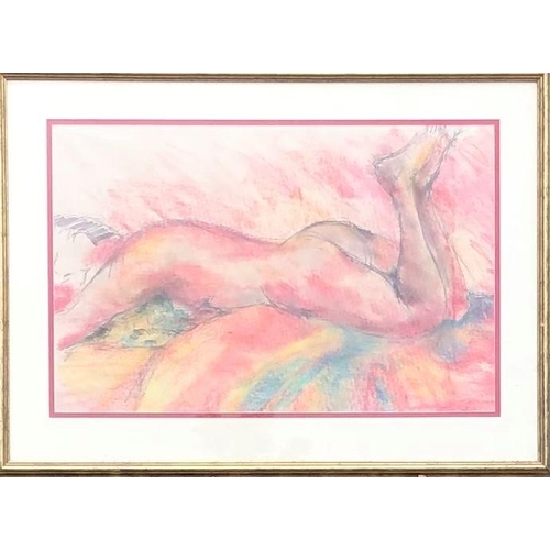 539 - A MODERN BRITISH PASTEL ON PAPER, FEMALE NUDE
Mounted, framed and glazed.
(96cm x 71cm)
 
Condition:... 