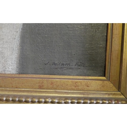 559 - JOSEPH MILNER KITE, 1862 - 1945, OIL ON CANVAS
Female half length portrait, signed, gilt framed.