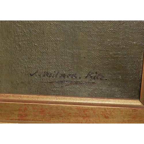 559 - JOSEPH MILNER KITE, 1862 - 1945, OIL ON CANVAS
Female half length portrait, signed, gilt framed.