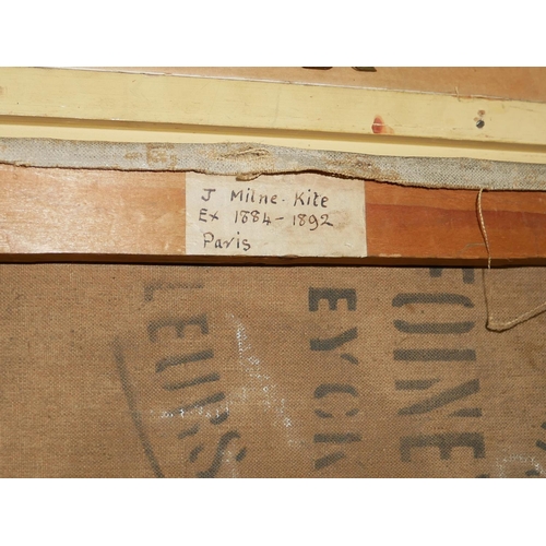 559 - JOSEPH MILNER KITE, 1862 - 1945, OIL ON CANVAS
Female half length portrait, signed, gilt framed.