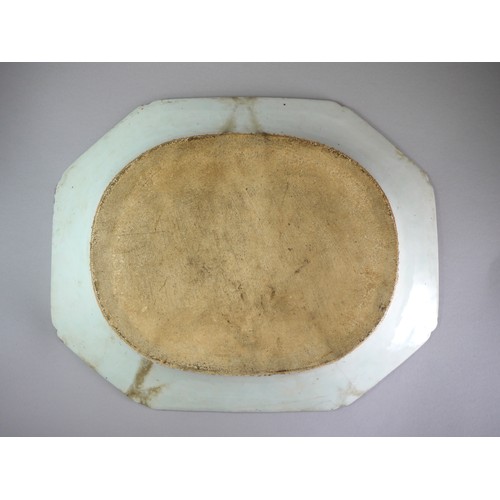 434 - A GOOD PAIR OF BLUE AND WHITE QIANLONG ‘LANDSCAPE’ MEAT DISHES
Both with a well painted central meda... 