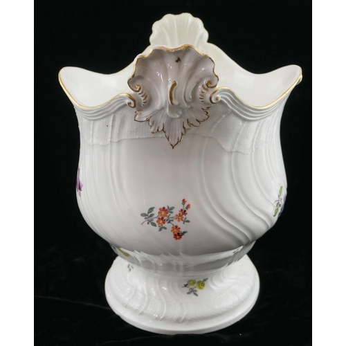 245 - MEISSEN, AN 18TH CENTURY PRE ACADEMIC HARD PASTE PORCELAIN WINE COOLER
Painted with floral sprays an... 