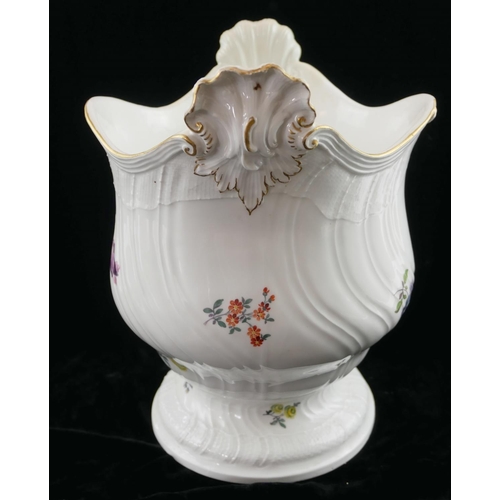 245 - MEISSEN, AN 18TH CENTURY PRE ACADEMIC HARD PASTE PORCELAIN WINE COOLER
Painted with floral sprays an... 