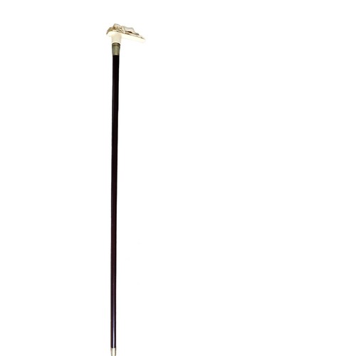 27 - AN EROTIC CARVED POLISHED BONE HANDLED WALIKG STICK.
(h 94cm)

Condition: good