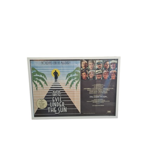 59A - AN ORIGINAL AGATHA CHRISTIE'S EVIL UNDER THE SUN FILM POSTER 
Framed and glazed, complete with certi... 