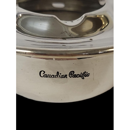 51 - MAPPIN & WEBB, FOUR 1920’S CANADIAN PACIFIC SILVER PLATED ASHTRAYS
Heavy duty.
(measure diameter 15c... 