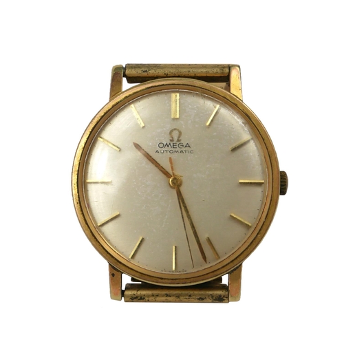 1 - OMEGA, A VINTAGE GOLD PLATE AND STEEL AUTOMATIC GENT’S WRISTWATCH
Having a silver tone dial with gil... 