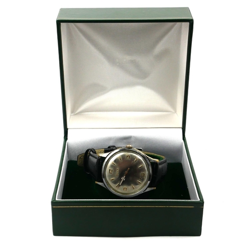 27 - DOXA, A VINTAGE STAINLESS STEEL GENT’S WRISTWATCH
Silver tone dial with Arabic number markings, anti... 