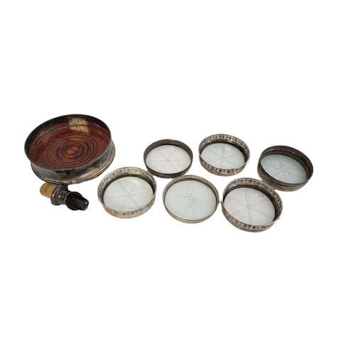 38 - A COLLECTION OF VINTAGE STERLING SILVER AND CUT GLASS COASTERS
Comprising a set of three with pierce... 