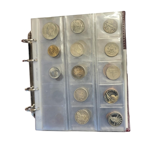 43a - TWO ALBUMS OF 19TH CENTURY BRITISH AND FOREIGN COINS
Including American Half Dollar silver coins, co... 