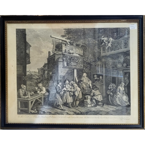 504 - WILLIAM HOGARTH, 1697 - 1764, A SET OF FOUR BLACK AND WHITE ENGRAVINGS
Titled 'The Election Entertai... 