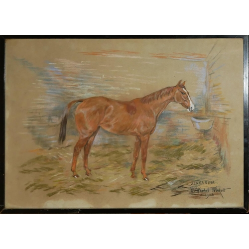 517 - W. WASDELL TRICKETT, 1921-1939, PASTEL ON PAPER
Equestrian interest, titled 'Zingarina', signed lowe... 