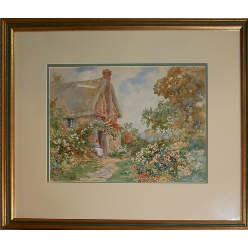 584 - T.E. FRANCIS, 1899 - 1912, A PAIR OF WATERCOLOURS
Landscapes, country cottage with flowers, signed l... 