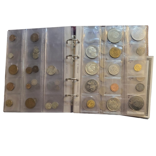 43a - TWO ALBUMS OF 19TH CENTURY BRITISH AND FOREIGN COINS
Including American Half Dollar silver coins, co... 