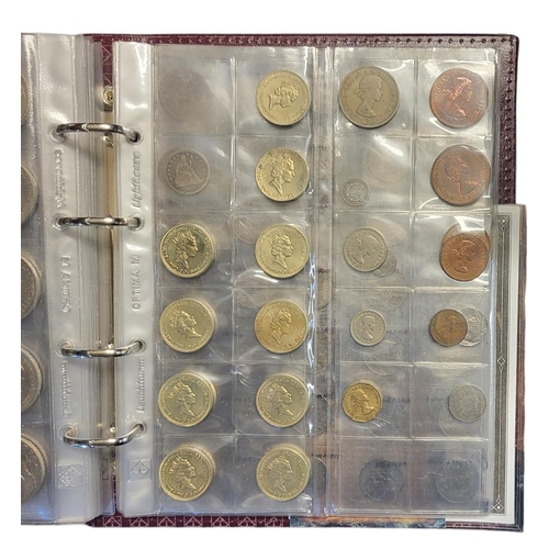 43a - TWO ALBUMS OF 19TH CENTURY BRITISH AND FOREIGN COINS
Including American Half Dollar silver coins, co... 