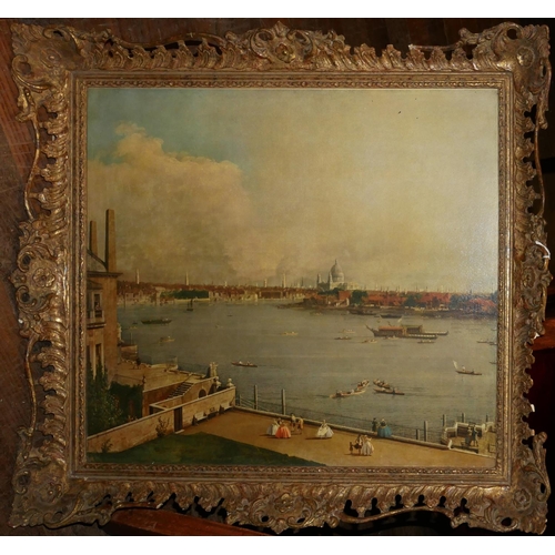 501 - AN EARLY 1930’S MEDICI PRINT AFTER CANALETTO, VIEW OF LONDON FROM THE TERRACE OF RICHMOND HOUSE
In o... 