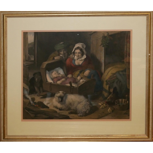 502 - AFTER LANDSEER, MID 19TH CENTURY STEEL ENGRAVING, CIRCA 1850
A happy family, after Sir Joshua Reynol... 