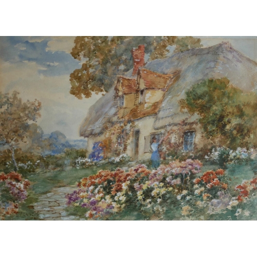 584 - T.E. FRANCIS, 1899 - 1912, A PAIR OF WATERCOLOURS
Landscapes, country cottage with flowers, signed l... 