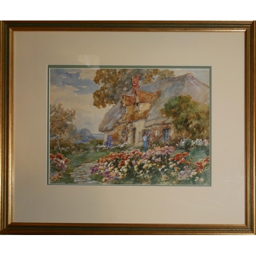 584 - T.E. FRANCIS, 1899 - 1912, A PAIR OF WATERCOLOURS
Landscapes, country cottage with flowers, signed l... 