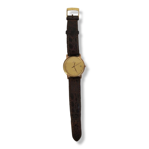 192 - OMEGA, DE VILLE, A VINTAGE 18CT GOLD GENT’S WRISTWATCH
Ultra thin case with gold tone dial and calen... 