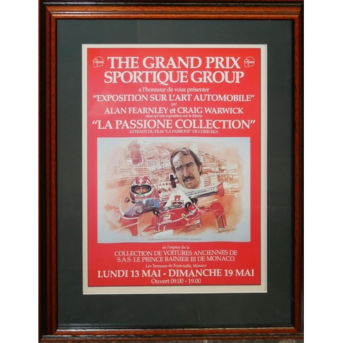 446 - CRAIG WARWICK, 1948 - 2015, MONACO, 1996 FRAMED POSTER
Clay Regazzoni driving the Scuderia Ferrari 3... 