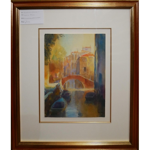 422 - CECIL RICE, BRITISH, MODERN SILKSCREEN/SERIGRAPH 
Titled ‘ Venetian Canal I’, landscape, signed, fra... 