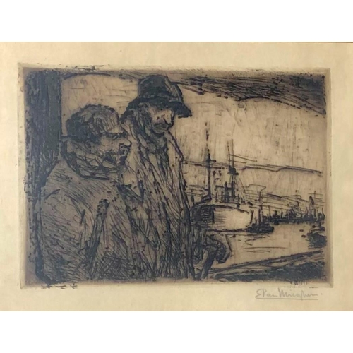 435 - EUGEEN VAN MIEGHEM, 1875 - 1930, ETCHING
Titled ‘Loafers C1920’, signed, mounted, framed and glazed.... 