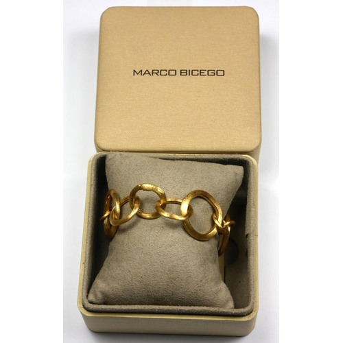 224 - MARCO BICEGO, JAIPUR, AN 18CT GOLD BRACELET
With graduated spherical links and a textured finish, in... 