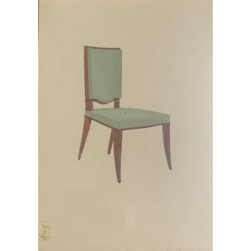 407 - ANDRE ARBUS, 1903 - 1969, PENCIL AND WATERCOLOURS
Furniture designs, three signed, one dated 1938, f... 