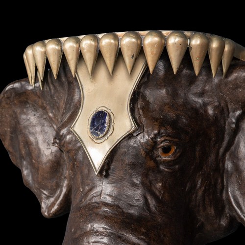 103 - ANTHONY REDMILE, LONDON, A RARE 1980S CONSOLE TABLE IN THE FORM OF AN ELEPHANT HEAD.
Anthony Redmile... 