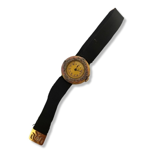 233A - A VINTAGE FRENCH 18CT GOLD, DIAMOND AND ENAMEL LADIES’ COCKTAIL WATCH
Having applied diamonds on pin... 