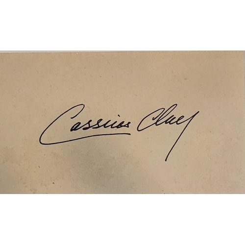 486 - CASSIUS CLAY (MUHAMMAD ALI), AN ORIGINAL PEN ON CARD AUTOGRAPH 
Hand signed in The Olympic Year of 1... 