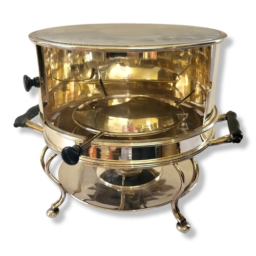 187A - AN ART DECO MANNER SILVER PLATED BREAKFAST DISH/FOOD WARMER
With removable top circular tray, food c... 