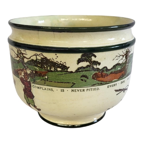 274 - ROYAL DOULTON, AN EARLY 20TH CENTURY GOLFING CROMBIE SERIES WARE JARDINIÈRE, CIRCA 1925
A Royal Doul... 