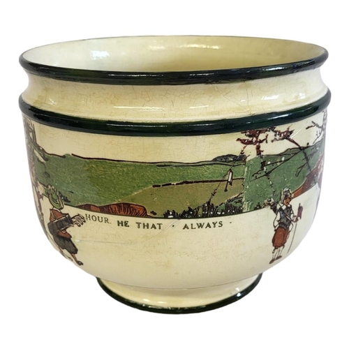 274 - ROYAL DOULTON, AN EARLY 20TH CENTURY GOLFING CROMBIE SERIES WARE JARDINIÈRE, CIRCA 1925
A Royal Doul... 