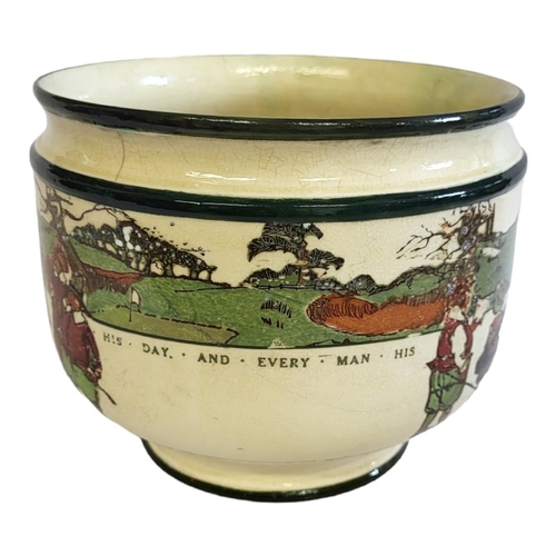 274 - ROYAL DOULTON, AN EARLY 20TH CENTURY GOLFING CROMBIE SERIES WARE JARDINIÈRE, CIRCA 1925
A Royal Doul... 