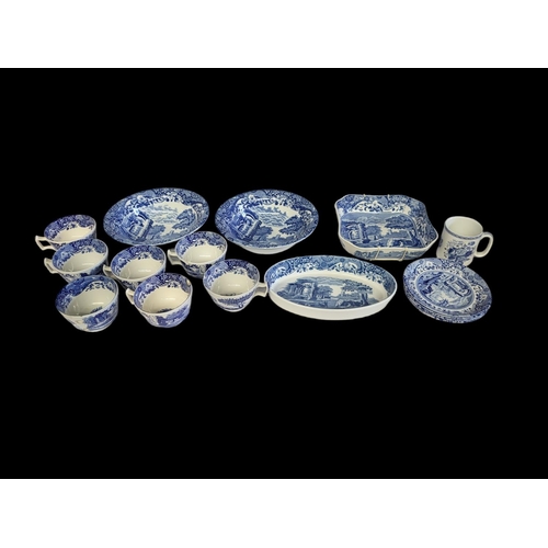 264 - SPODE, A COLLECTION OF MODERN CERAMIC DISHES, CUPS AND SAUCERS
In blue Italian design, also includin... 