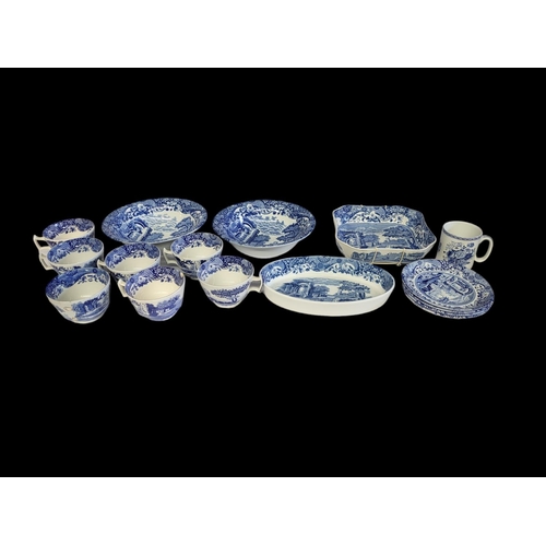 264 - SPODE, A COLLECTION OF MODERN CERAMIC DISHES, CUPS AND SAUCERS
In blue Italian design, also includin... 