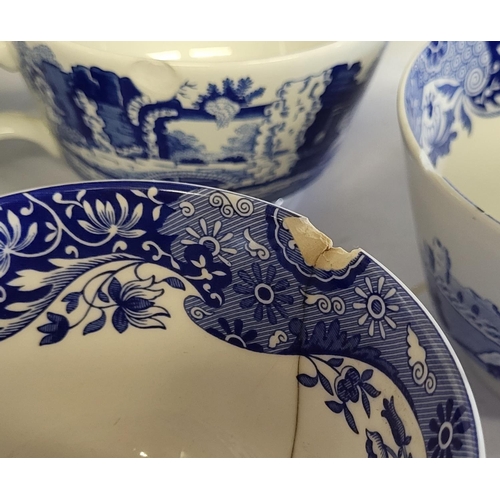 264 - SPODE, A COLLECTION OF MODERN CERAMIC DISHES, CUPS AND SAUCERS
In blue Italian design, also includin... 