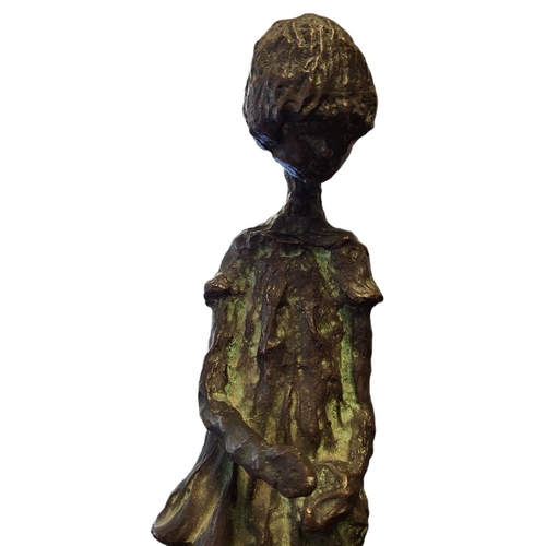 315 - ALICE WINANT, ROMANIAN/AMERICAN, 1928 - 1989, A MODERN PATINATED BRONZE FIGURE, A YOUNG GIRL
Cast in... 