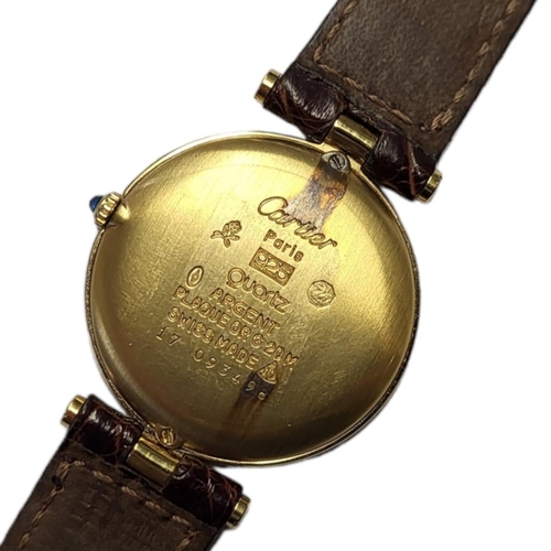 15 - MUST DE CARTIER, A VINTAGE YELLOW METAL LADIES’ WRISTWATCH
Having a cream tone dial with Roman numbe... 