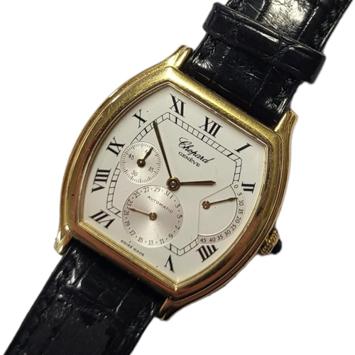 20 - CHOPARD TONNEAU, AN 18CT GOLD AUTOMATIC GENT’S WRISTWATCH
White tone dial with three subsidiary dial... 