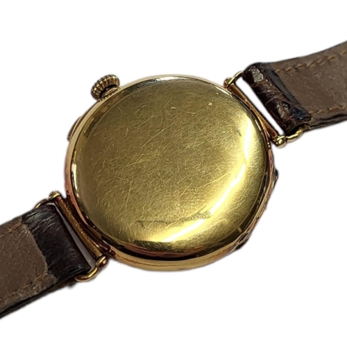 38 - LONGINES, AN EARLY 20TH CENTURY 18CT GOLD DEMI HUNTER GENT’S WRISTWATCH
Having a glazed aperture to ... 