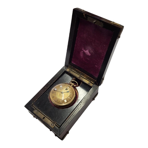 40 - A LATE 18TH/EARLY 19TH CENTURY 18CT GOLD FUSÈE GENT’S POCKET WATCH
Having a gold tone dial, movement... 