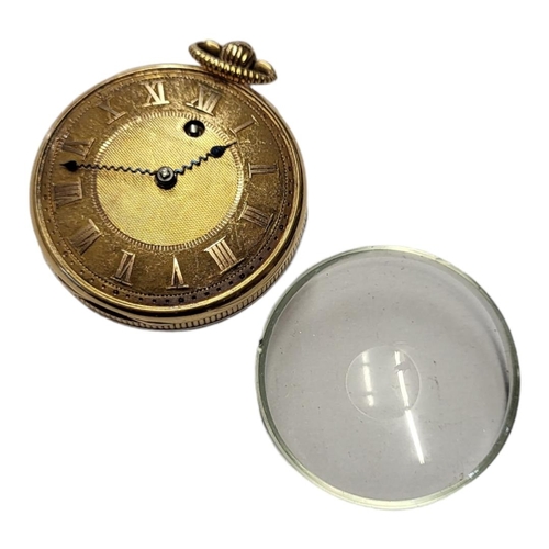 40 - A LATE 18TH/EARLY 19TH CENTURY 18CT GOLD FUSÈE GENT’S POCKET WATCH
Having a gold tone dial, movement... 