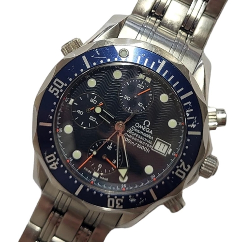 46 - OMEGA, SEAMASTER PROFESSIONAL CHRONOMETER, A STAINLESS STEEL GENT’S WRISTWATCH
Having a blue enamel ... 