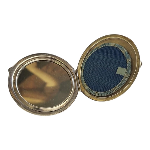 95 - A LATE ART DECO HALLMARKED SILVER GUILLOCHÉ ENAMEL COMPACT
Sunburst design, by Joseph Gloster, Birmi... 