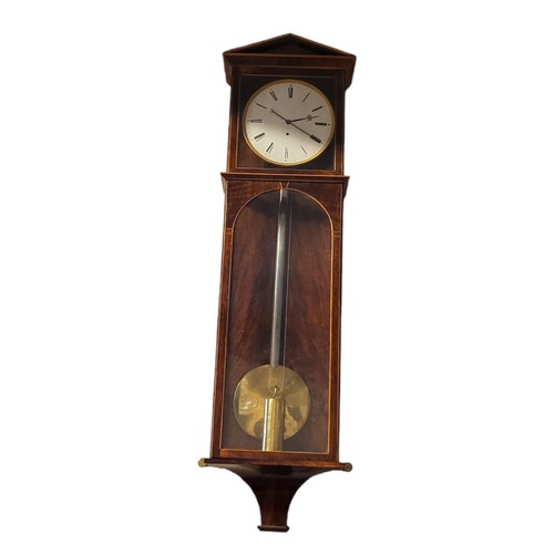 221 - A LATE 19TH/EARLY 20TH CENTURY VIENNA WALNUT DACHLUHR REGULATOR  WALL CLOCK
Having an architectural ... 