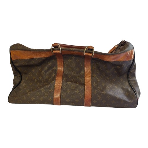 236 - LOUIS VUITTON, PARIS, AN ORIGINAL MID 20TH CENTURY CLASSIC BROWN LEATHER LV MONOGRAM GENTLEMAN’S TRA... 