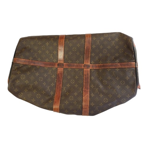 236 - LOUIS VUITTON, PARIS, AN ORIGINAL MID 20TH CENTURY CLASSIC BROWN LEATHER LV MONOGRAM GENTLEMAN’S TRA... 